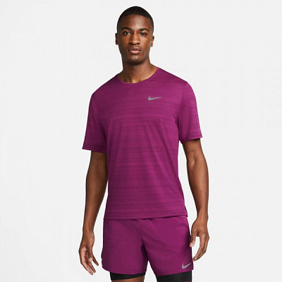 Футболка Nike M NK DF MILER TOP SS CU5992-610 р.S фиолетовый