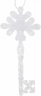 Підвіска пластикова Ключ 15,5 см прозорий SDK006T