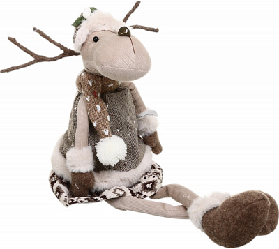 Декорация новогодняя Олень что сидит в ассортименте AZ230222AB 66 см