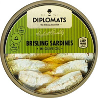 Сардины ТМ Diplomats подкопченные в оливковом масле (4750010000182) 160
