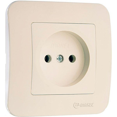 Розетка без заземлення Makel Lillium Natural слонова кістка 55222
