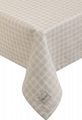 Скатертина Шале клітинка 110x133 см бежевий La Nuit