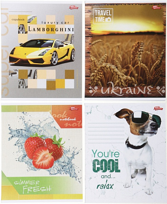 Комплект зошитів уф-лак 96 аркушів 8 шт. в клітинку Мрії збуваються