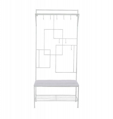 Вішалка для одягу Метал Арт Мадрид 900х400х2000 мм білий