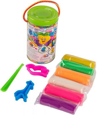 Тісто для ліплення OKTO 6 кольорів в тубусі 31007 31007