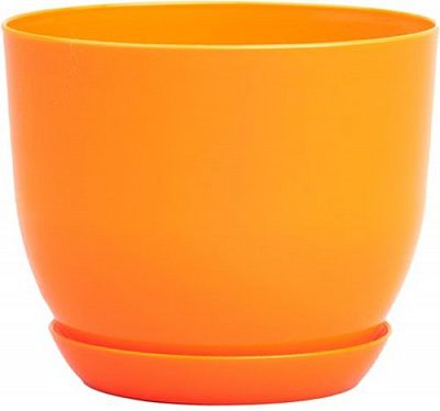 Горшок Оранжерея для цветов «Классик» круглый 1,9л оранжевый 