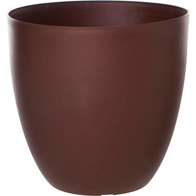 Горшок пластиковый Plastiken Maceta TES круглый 23,6л темный шоколад 