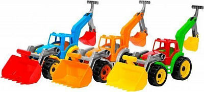 Игрушка ТехноК Трактор с двумя ковшами 3671