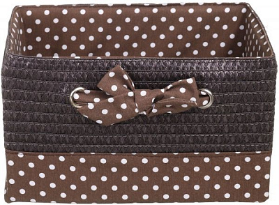 Корзина плетеная с текстилем Tony Bridge Basket 35x25x19 см DSA16-7AB-4 