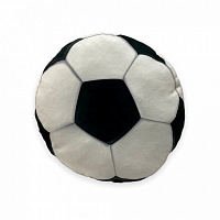 Подушка декоративная Мяч футбольный 35x35 см белый с черным Stip 