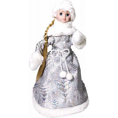 Фигура Снегурочка в серебристом 33 см