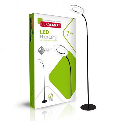 Торшер Eurolamp круг 4000 K 7 Вт LED-FLDR-7W(black) черный 