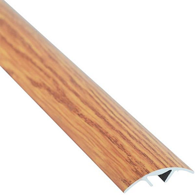 Поріжок алюмінієвий декорований Braz Line приховане кріплення 28x900 мм дуб світлий