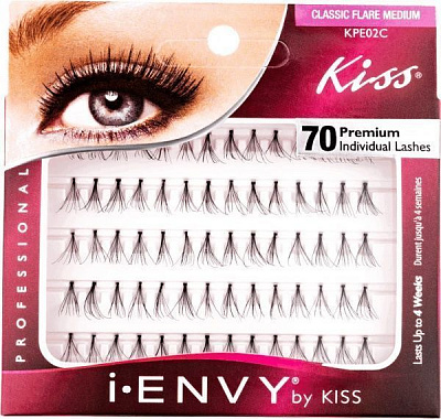 Накладные ресницы Kiss Классика (KPE02С) клей KPE02C 