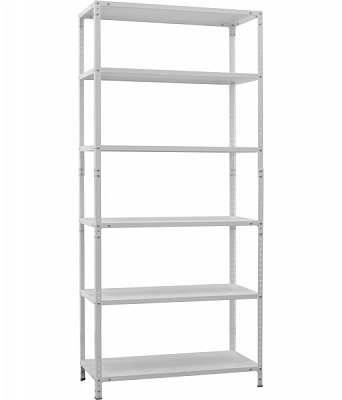 Стеллаж металлический УХЛ-Маш white 2090x950x400 мм металл полка 6 шт. краска 