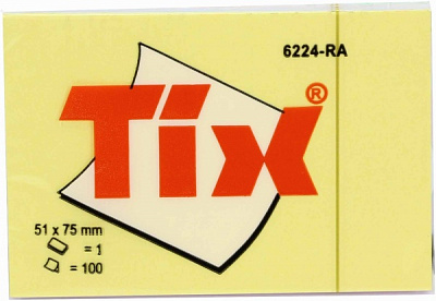 Папір для нотаток із липким шаром Rainbow 51x75 мм 100 шт. TIX