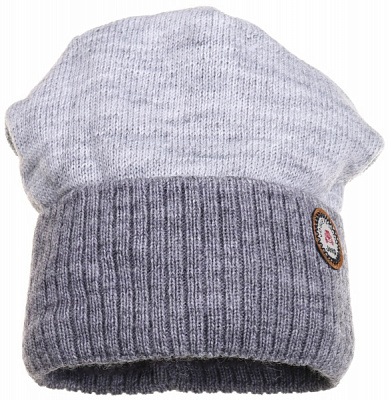 Шапочка дитяча для хлопчика Kraft+ р.50-52 світло-сірий меланж 1735