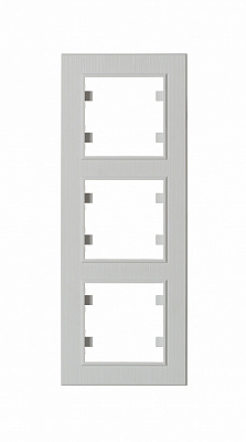 Рамка тримісна Makel Karea Line вертикальна білий 86001708