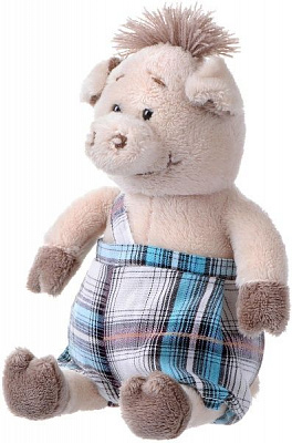 М'яка іграшка Same Toy Свинка у комбінезоні 18 см THT709