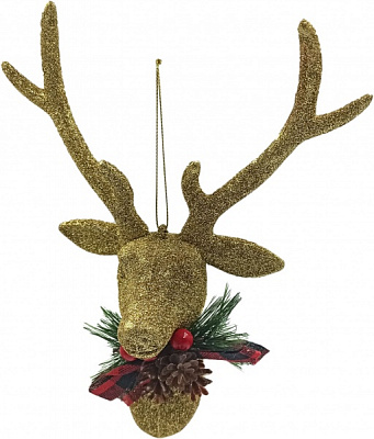 Декоративная подвеска Олень E09009G 19 см золото