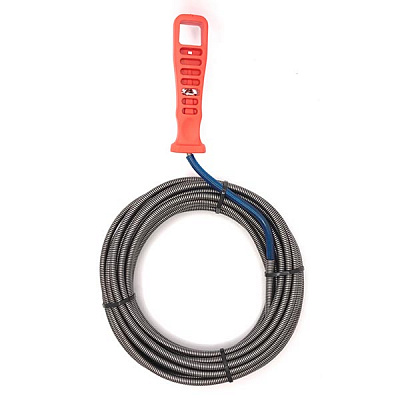 Трос сантехнический D7 мм x 10 м с ручкой