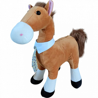 Сувенир текстильный Leo Arts & Crafts лошадка в галстуке (LEO24-806C/36CM) 36 см