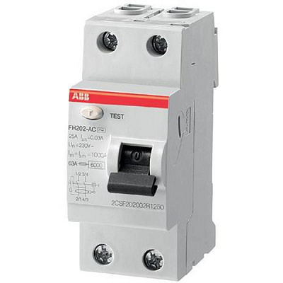 Дифференциальное реле  ABB FH202 AC-40/0,03 40A 30 мА 2P 2CSF202002R1400