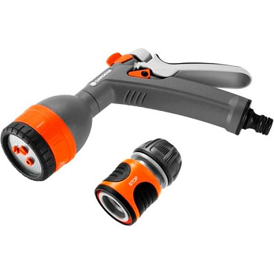 Пістолет для поливу Gardena багатофункціональний + конектор 1/2