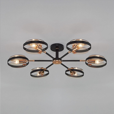 Люстра потолочная Strotskis Gallo 6xE14 черный 70121/6 