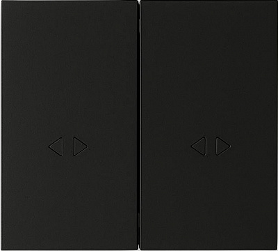 Механизм выключателя перекрестный двухклавишный HausMark Juna без подсветки черный 7041-4288-107TW