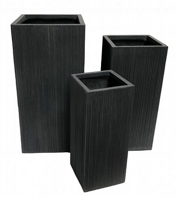 Кашпо Engard Лерум GA64-3 34х34х70 см прямоугольный 81 л серый 