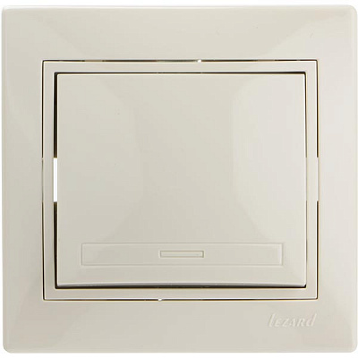 Выключатель одноклавишный Lezard Mira без подсветки 10 А 250В IP20 кремовый