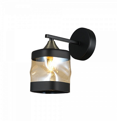Бра WunderLicht 1x60 Вт E27 черный с золотом OM1611-11 