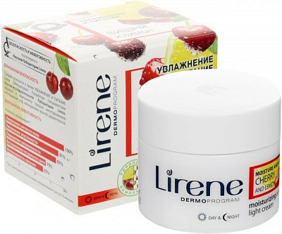 Крем Lirene Увлажнение и Питание Вишня и Лимон 50 мл