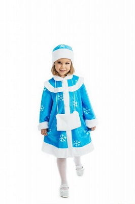 Костюм новогодний КАРНАВАЛІЯ Снегурочка р.116-122 голубой 