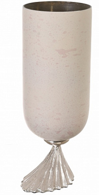 Ваза PANACHE Casted Origami 41 см серо-коричневый/никель 