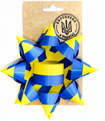 Бант + Стрічка 2 м р.12 см жовто-блакитний