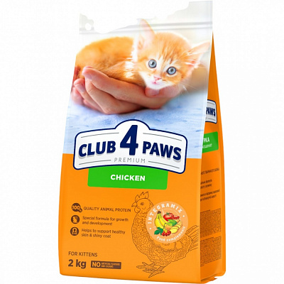 Корм сухий для кошенят Club 4 Paws з куркою 2 кг