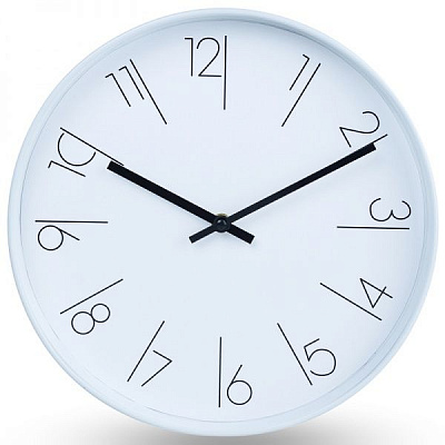 Часы настенные Астрид 30 см белый с полосами