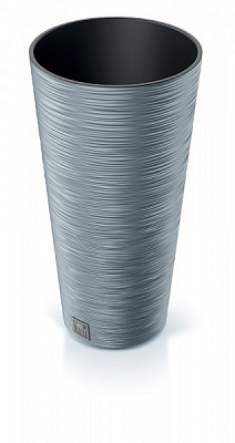 Горшок для цветов Prosperplast Furu 300 мм высокий с вкладышем серый круглый 15 л (57338-422) 