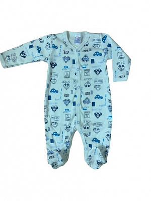 Комбінезон дитячий для хлопчика Моя планета машинки Кмб302-7 р.62 білий