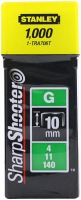 Скобы для ручного степлера Stanley 10 мм тип 140 (G) 1000 шт. 1-TRA706T