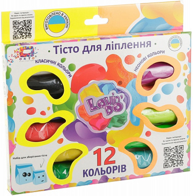 Тісто для ліплення Colorful Boom 12 кольорів Lovin'do