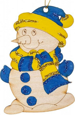 Подвеска Снеговик 11.6 см 7499  