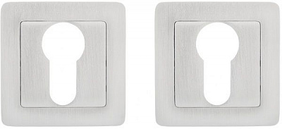 Декоративная накладка Paladii под цилиндр квадратная матовый хром