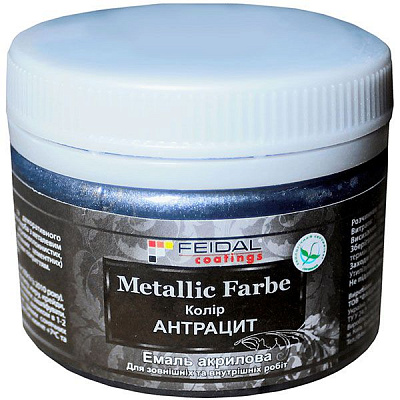 Декоративна фарба Feidal Metallic Farbe антрацит 0,1 л