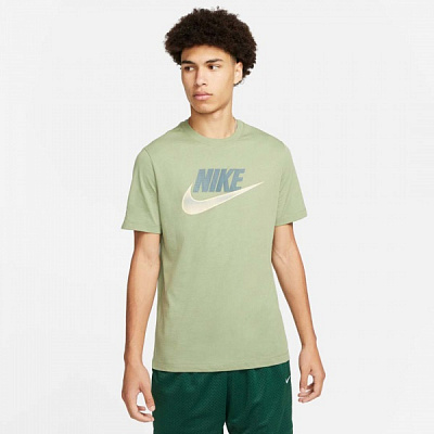 Футболка Nike M NSW TEE 12MO FUTURA DZ5171-386 р.S зеленый