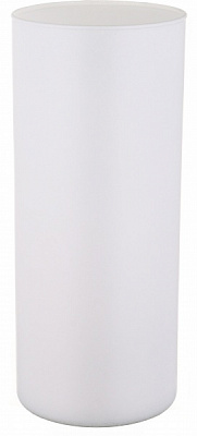 Ваза стеклянная Soft цилиндр 26,5 см белая 