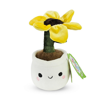 М'яка іграшка Plush and Co Квітоньки соняшник 7х7х15 см білий із жовтим PLC25045