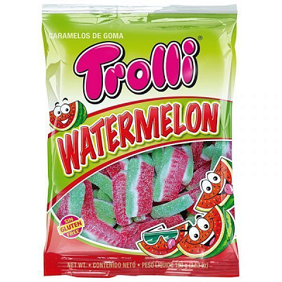 Конфеты жевательные Trolli Арбуз 100 гр 